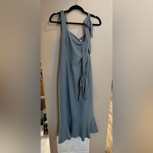 Blue ruffle dress, large
